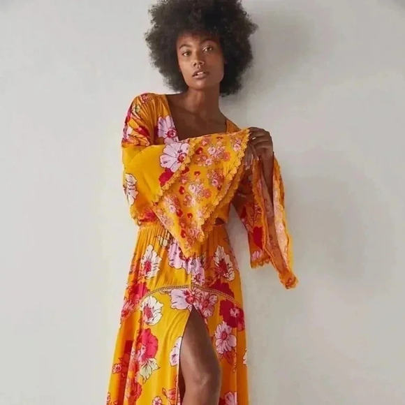 FREE PEOPLE Penny Printed Maxi Bodysuit - Picture 1 of 13